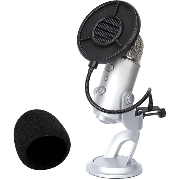 YOUSHARES Blue Yeti Pop Filter Foam Windscreen de 5,5 pulgadas