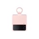 thumbnail image 1 of Funda para teléfono SAMSUNG Galaxy Z Flip 4 de silicona con anillo, color rosa, 1 of 4