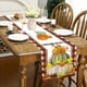 thumbnail image 2 of 1pc Thanksgiving Table Runner, Buffalo Plaid Pumpkin Dwarf Sunflower Kitchen Dining Decoration, Vintage Seasonal Fall Harvest Farmhouse Table Runner, Tea Table Cabinet Cover Cloth, Gift, Holiday Decor, 2 of 5