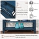 thumbnail image 3 of Console Sofa Table with 2 Storage Drawers and 2 Tiers Shelves, Mid-Century Style 42'' Solid Wood Buffet Sideboard for Living Room Furniture Kitchen Dining Room Entryway Hallway,Navy Blue, 3 of 3