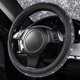 thumbnail image 4 of Funda de volante CAR PASS de piel negra con diamantes de imitación, 4 of 7