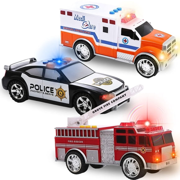 Toy Cars Playset Liberty Imports True Hero Emergency Rescue