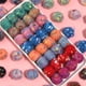 thumbnail image 3 of suxuMhao Bolas de Pompones Esponjosas Peludas Coloridas con Puntos Bola de Hilo Accesorios de Bricolaje Accesorios para el Cabello de Bricolaje Pompones para Manualidades Verde Claro 0.63x0.51, 3 of 3