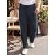 thumbnail image 4 of Pantalones de pana con cintura de cordón y patrón de rayas en parches para hombre INSPIRE CHIC 32 Azul Marino, 4 of 6