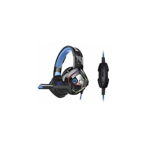 Reptilex - Audífonos Gamer Conector 3,5Mm Doble Y Usb Led Azul - Ps
