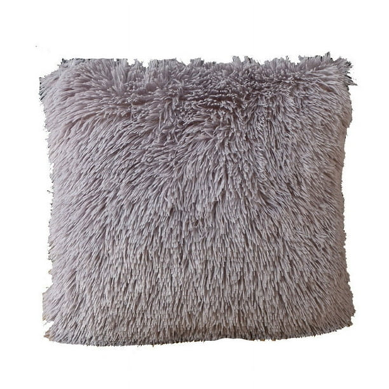 Genérico - Pack 2 Funda Peluda Decorativa Color Gris