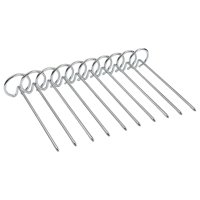 Magideal - 10 Piezas De Brochetas De Freidora De Aire De Metal, Fáciles De Limpiar, 4 Pulgadas De Largo, Brochetas De Kebab De Pie, Palos De Brochetas Verticales