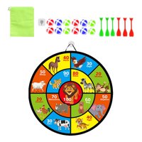 Magideal - Tablero De Dardos De Doble Cara De 29 Pulgadas Con 12 Bolas Adhesivas, Juego De Objetivo Para Interiores/Exteriores, Diversión Asegurada Para Todas , Animal