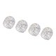thumbnail image 4 of 4pcs / Lot Rhinestone Coche Válvula Válvula Tapas Diamante Brillante Polvo Taps Taps Blanco, 4 of 5