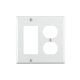 thumbnail image 1 of Placa de pared Leviton 80455-W, 2 elementos, 1 dúplex, 1 decoración, color blanco, 1 of 1
