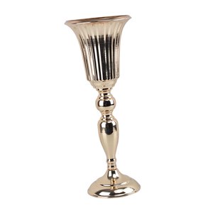 Magideal - Cineraria Cineraria Cineraria De Jarrón De Oro Decorativa, Jarrones De Oro Para De , Jarrón De Metal Para Decoración Para Hogar, Bodas, Fiestas, Arreglos Florales Altura 39Cm