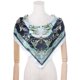 thumbnail image 2 of INSPIRE CHIC Mujeres Pañuelos Cuadrados con Estampado Floral 35" Grandes Pañuelos de Satén con Sensación de Seda Envoltura para la Cabeza Bandanas 90x90cm Azul, 2 of 6