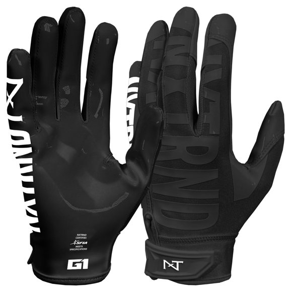 Guantes de Fútbol Americano NXT NXTRND G1 Pro para Hombre, Talla Mediana, Negro