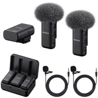 Micrófono Inalámbrico Sony Ecm-W3 De Doble Canal Con 2 Micrófonos Lavalier