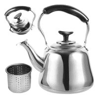 Genérico - Hervidor De Acero Inoxidable De 1 Litro Con Infusor, Color Plateado