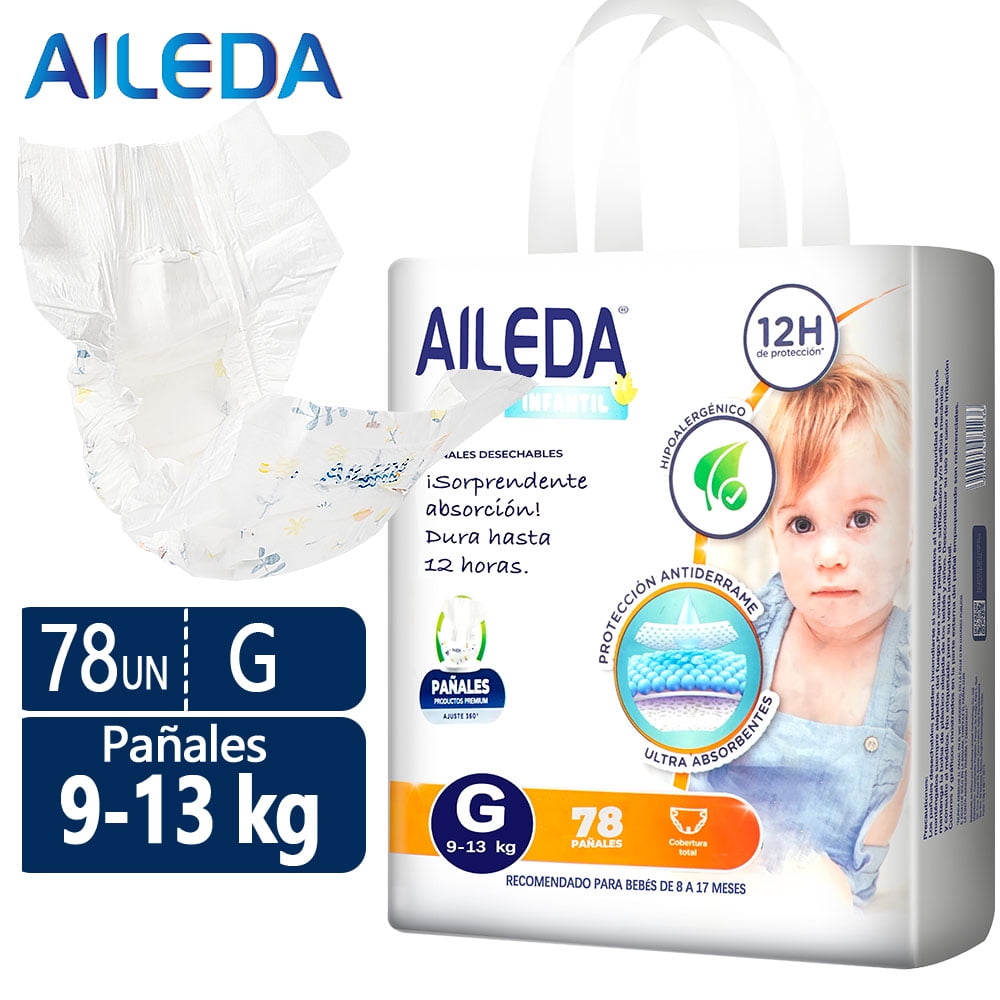 Aileda Pañales Infantiles Desechables Talla G Sin Género 78u