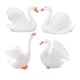 thumbnail image 4 of 4x Mini Figuras De Cisnes, Adorno De Mesa Pequeño De Resina Para Escritorio, Estantería De Patio, 4 of 5