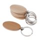 thumbnail image 4 of 5X Encantos De Madera En Blanco Para Bricolaje Llavero Personal Oval 52x30mm, 4 of 5