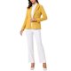thumbnail image 2 of INSPIRE CHIC Chaqueta de Trabajo para Mujer de Imitación de Ante con Solapa, Mangas Largas, Talla XL, Amarillo, 2 of 6