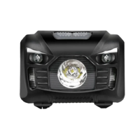 Genérico - Linterna Para La Cabeza Con Sensor Inteligente Y Impermeable Blanco Negro