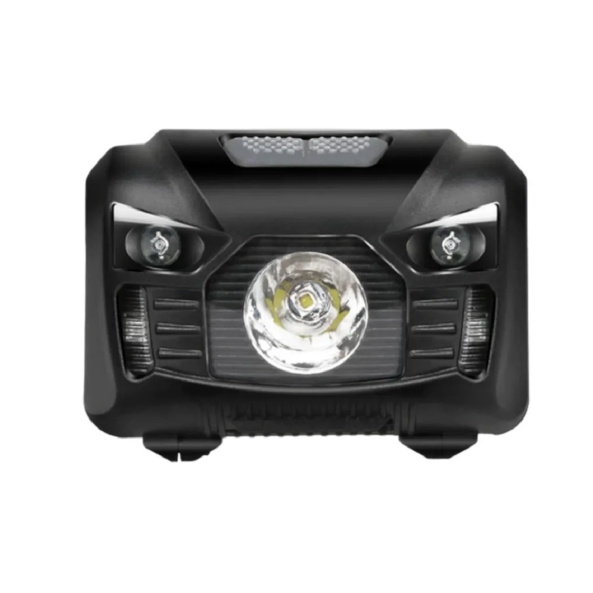 Genérico - Linterna Para La Cabeza Con Sensor Inteligente Y Impermeable Blanco Negro