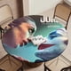 thumbnail image 5 of Joker theme Fitted Round Tablecloths Elastic Edged Table Covers Waterproof Table Cloth For Kitchen Holiday Party Tables Decor 150cm, 5 of 6