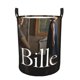 thumbnail image 1 of Billy Cesta de lavandería de gran capacidad redonda con asa, bolsa para ropa sucia plegable, almacenamiento para dormitorio, baño y lavadero 44x35 cm, 1 of 6