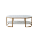 thumbnail image 1 of Mesa de Centro Elegance estilo marmol White and Gold, 1 of 6