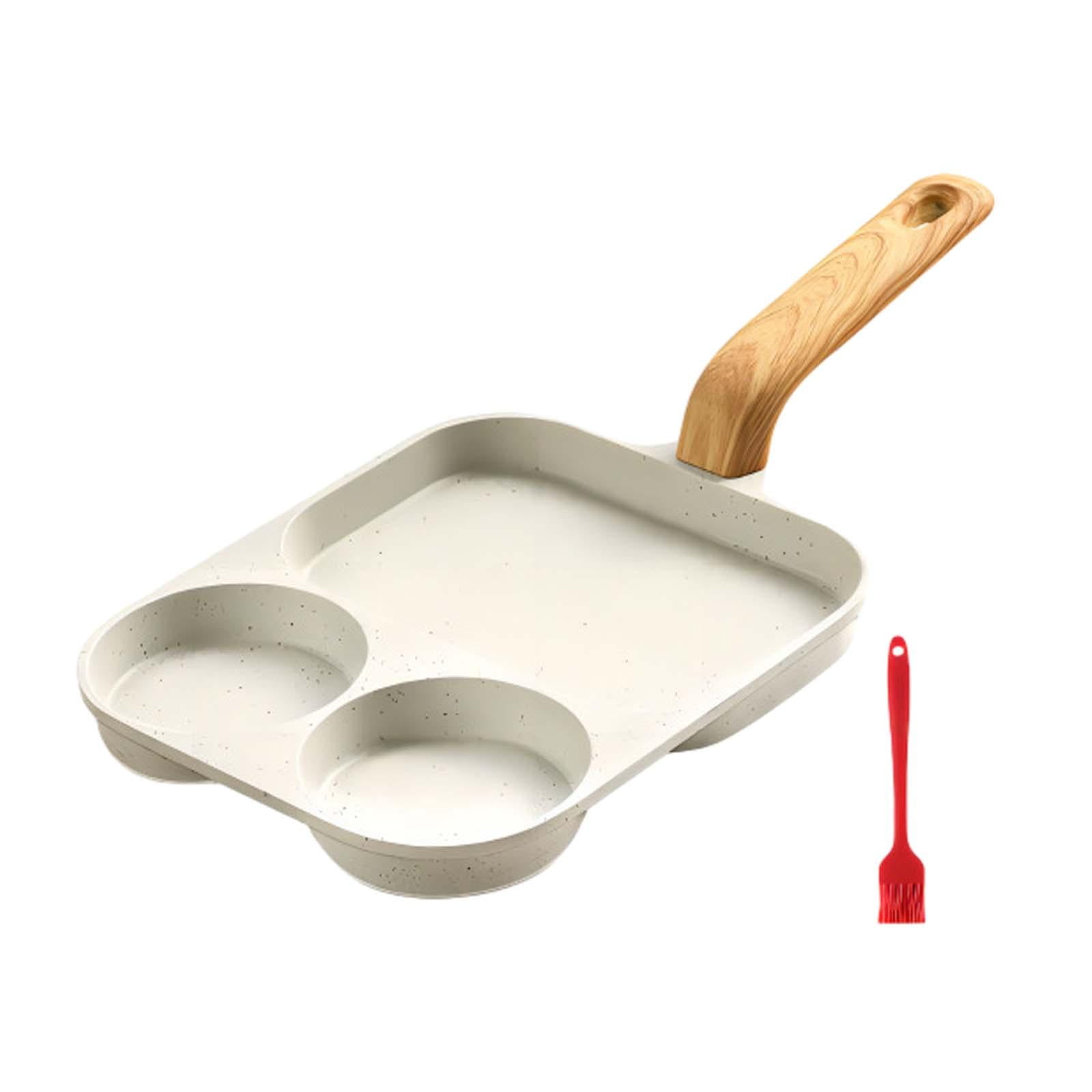 Bothyi - Sartén De 3 Secciones Mini Sartén Para Panqueques Sartén Antiadherente Para Huevos Jamón 2 Piezas Universal