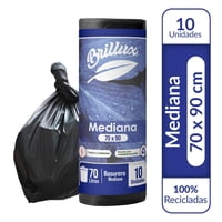 Genérico - Bolsa De Basura Mediana 70X90 10 Unidades Gruesas Vitrauss Negro