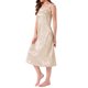 thumbnail image 4 of INSPIRE CHIC Pijamas de Satén Floral para Mujer con Escote en V, Tirantes Finos, Camisones de Lencería, Vestidos de Noche Midi S Champán, 4 of 6