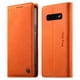 thumbnail image 1 of Funda Billetera de Cuero para [Samsung Galaxy S10+/S10 Plus], Bloqueo RFID, Tarjetas y Soporte Naranja, 1 of 5