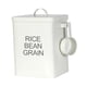 thumbnail image 3 of Cubo De Almacenamiento De Harina Y Cuchara Medidora Cubo De Arroz Para Frijoles Cereal Blanco, 3 of 5