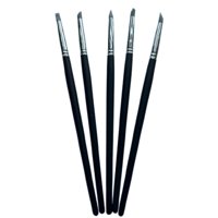 Genérico - Set 5 Pinceles Punta Silicona Blanco