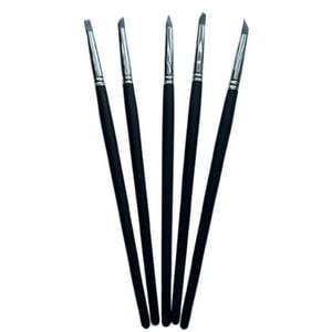 Genérico - Set 5 Pinceles Punta Silicona Blanco