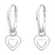 thumbnail image 1 of Aros Colgante Plata 925 Forma Corazon Plateado, 1 of 2