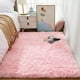 thumbnail image 3 of Alfombra Ophanie Pink Fluffy Shaggy de 120 x 180 cm para dormitorio de niñas, 3 of 6