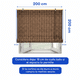 thumbnail image 2 of Cortina Roller Bambu Persiana Enrollable 200 X 200 Cafe Oscuro Guiza, 2 of 7