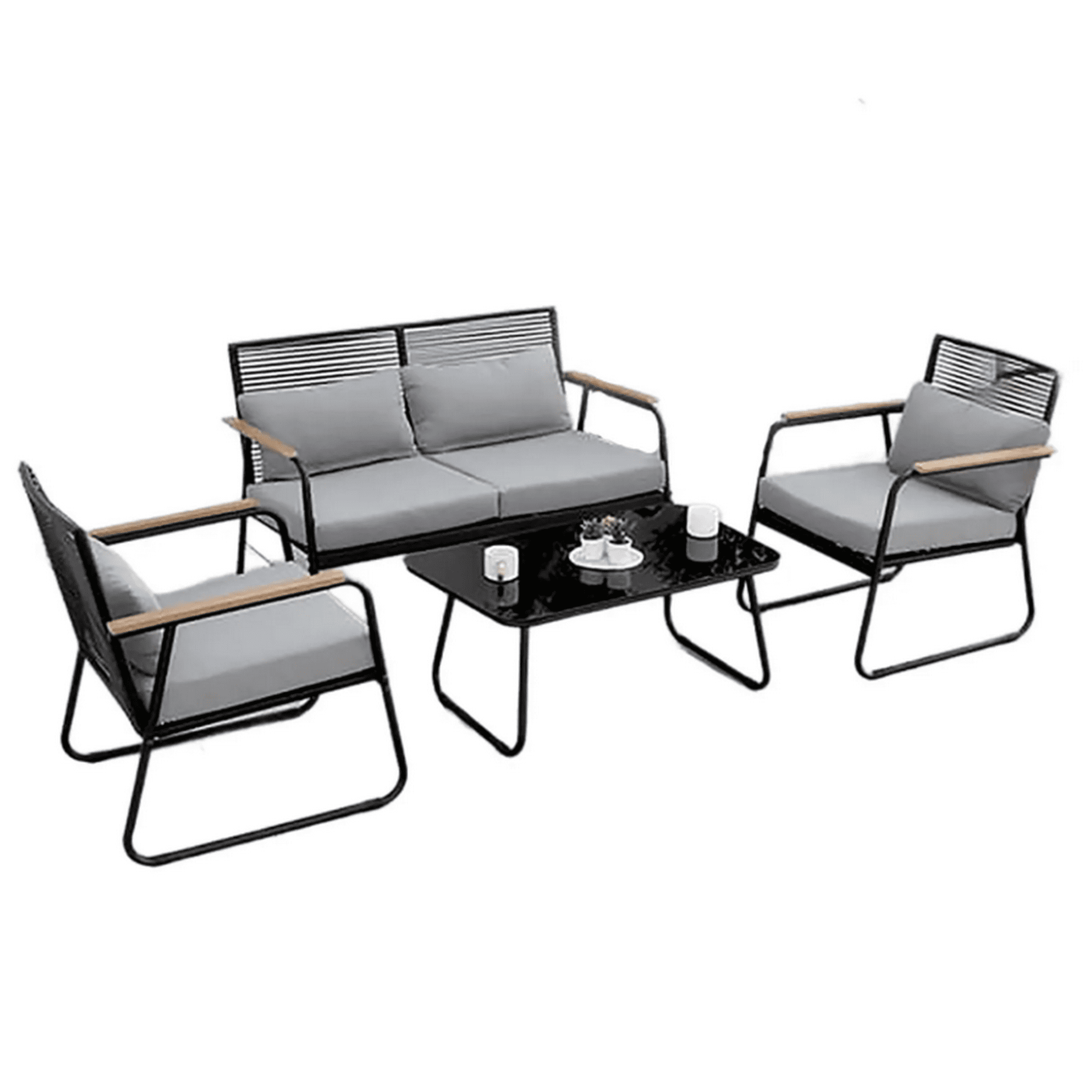 Genérico - Juego De Terraza 4 Piezas