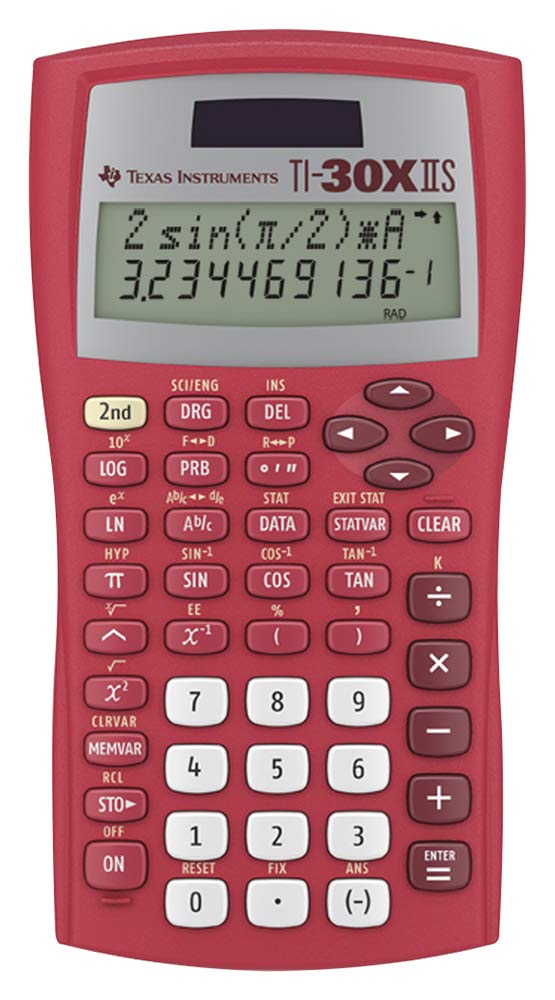Calculadora Científica Texas Instruments Ti-30Xiis, Color Rojo