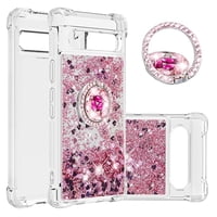 Foxdock - Funda Para Google Pixel 7A Con Brillo Líquido, Protección Completa Y Soporte De Anillo Giratorio