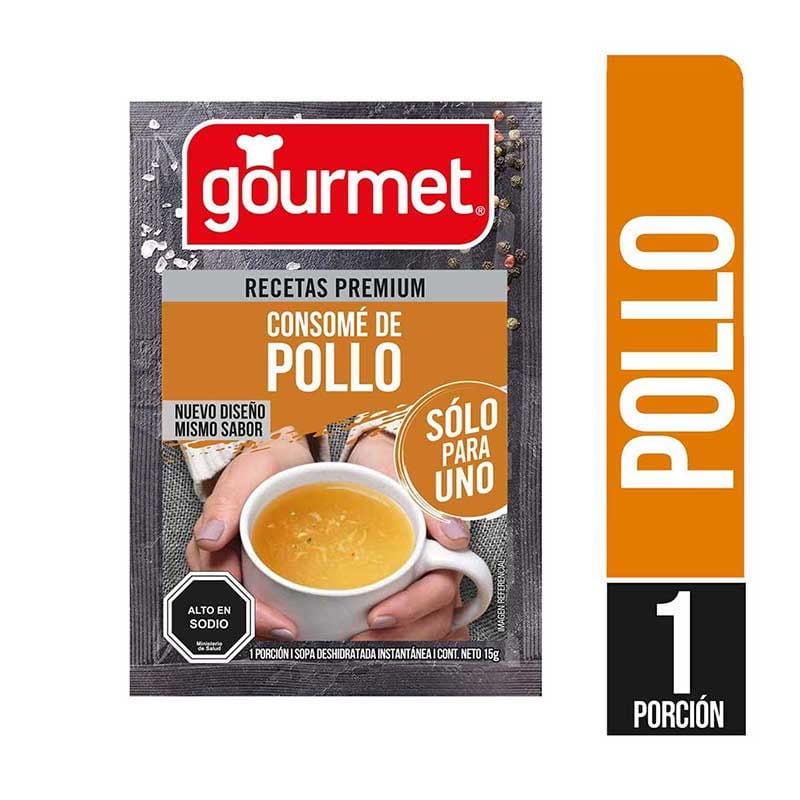 Sopa Individual Consomé De Pollo Sobre 15 g Gourmet