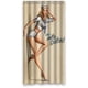 thumbnail image 1 of Cortina de ducha de diseño especial con diseño de chica pin-up sexy, juego de cortinas de baño con ganchos, tamaño 36 x 72 pulgadas, 1 of 3