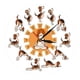 thumbnail image 1 of Perro Haciendo Posición De Yoga Relojes De Pared Imagen De Calcomanía Impresa De 12 Pulgadas, 1 of 5