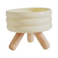 Ioensy - Tazón De Cerámica Para Gatos, Protección Para El Cuello, Comedero Para Mascotas, Tazón De Comida Para Gatos Elevado Estable, Tazón De Agua De 600Ml