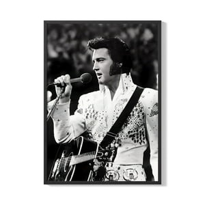 Creango - Cuadro Poster Enmarcado Elvis Presley Diseño 2 Decorativo