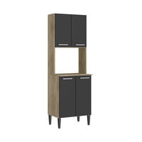 Roca - Kit De Cocina Arizona 4P Negro-Oak