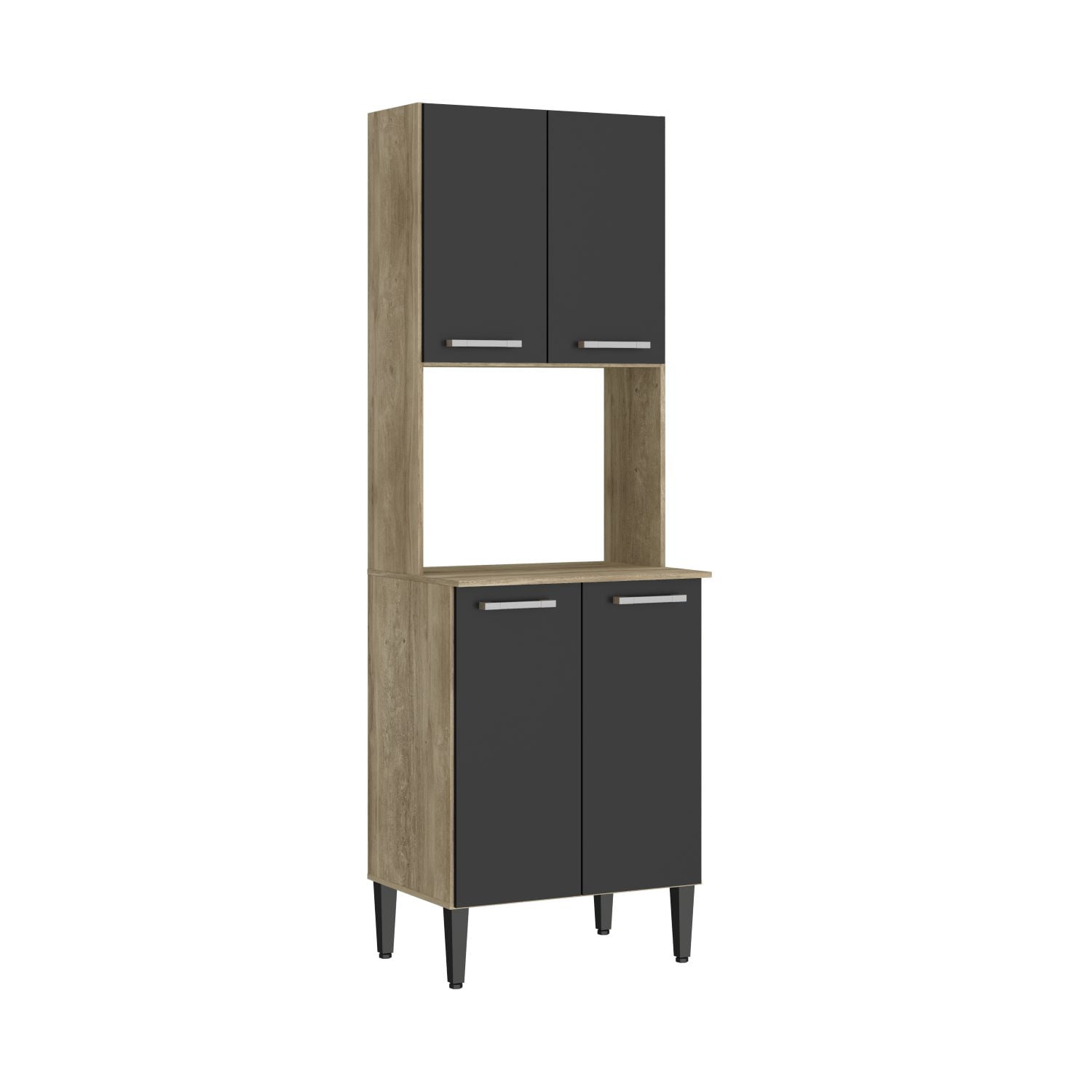 Roca - Kit De Cocina Arizona 4p Negro-oak