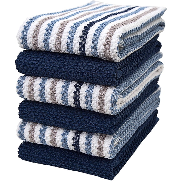 Paños De Cocina Premium 16 X 26 Cm Paquete De 6 Unidades Azul