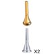 thumbnail image 2 of Boquilla De Trompa 3x Con Aleación De Cobre Elegante Y Duradera Plata Oro, 2 of 3